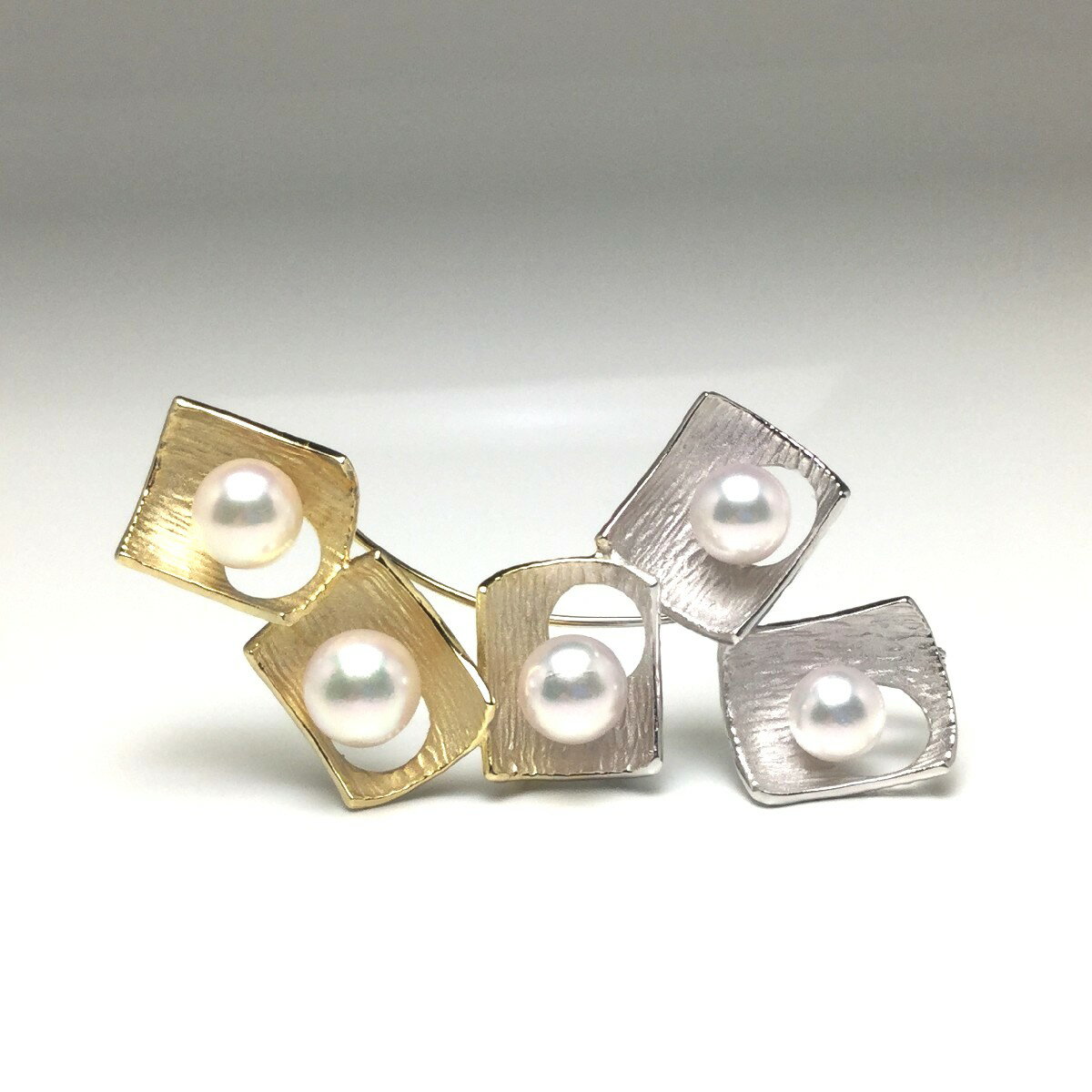Rakuten - 真珠 ブローチ パール アコヤ真珠 7.0-8.0mm ホワイトピンク シルバーブルー シャンパンゴールド シルバー 73217 イソワパール