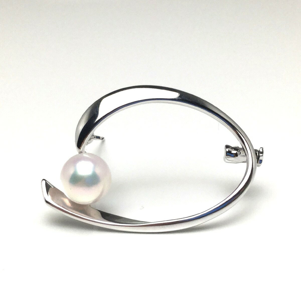 Akoya Pearl - 真珠 ブローチ パール アコヤ真珠 8.85mm ホワイトピンク シルバー 73576 イソワパール