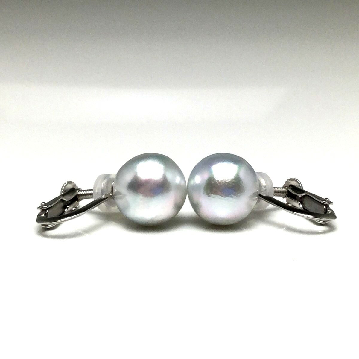 真珠 イヤリング パール アコヤ真珠 9.4mm ホワイトシルバーブルー（ナチュラル） シルバー 73413 イソワパール