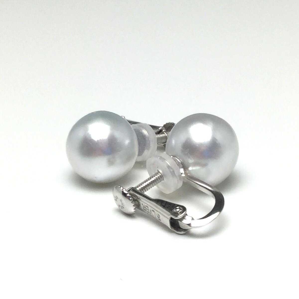 真珠 イヤリング パール 白蝶真珠 9.5mm ホワイトシルバーブルー シルバー 73493 イソワパール