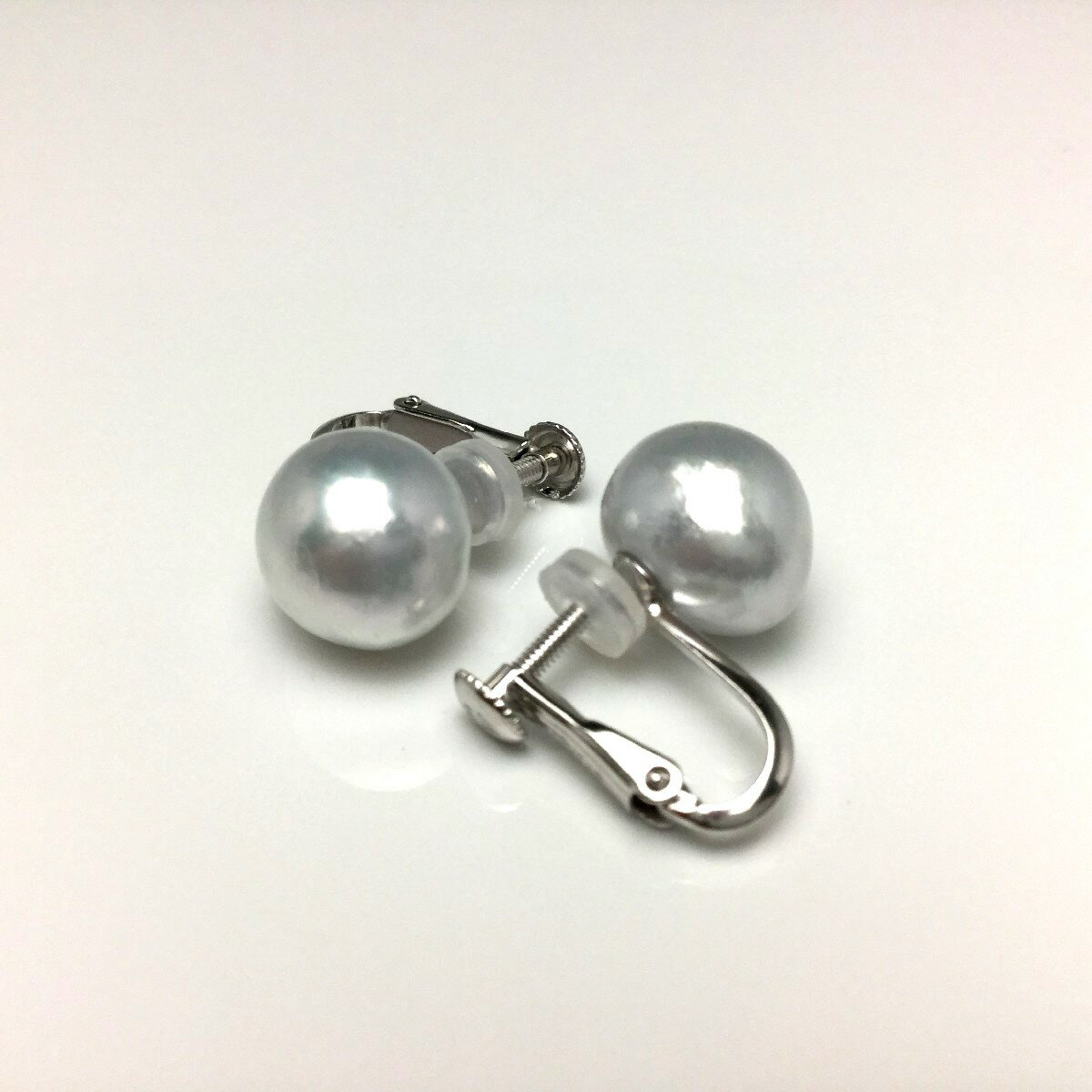 真珠 イヤリング パール 白蝶真珠 9.9mm ホワイトシルバーブルー シルバー 65820 イソワパール(4)
