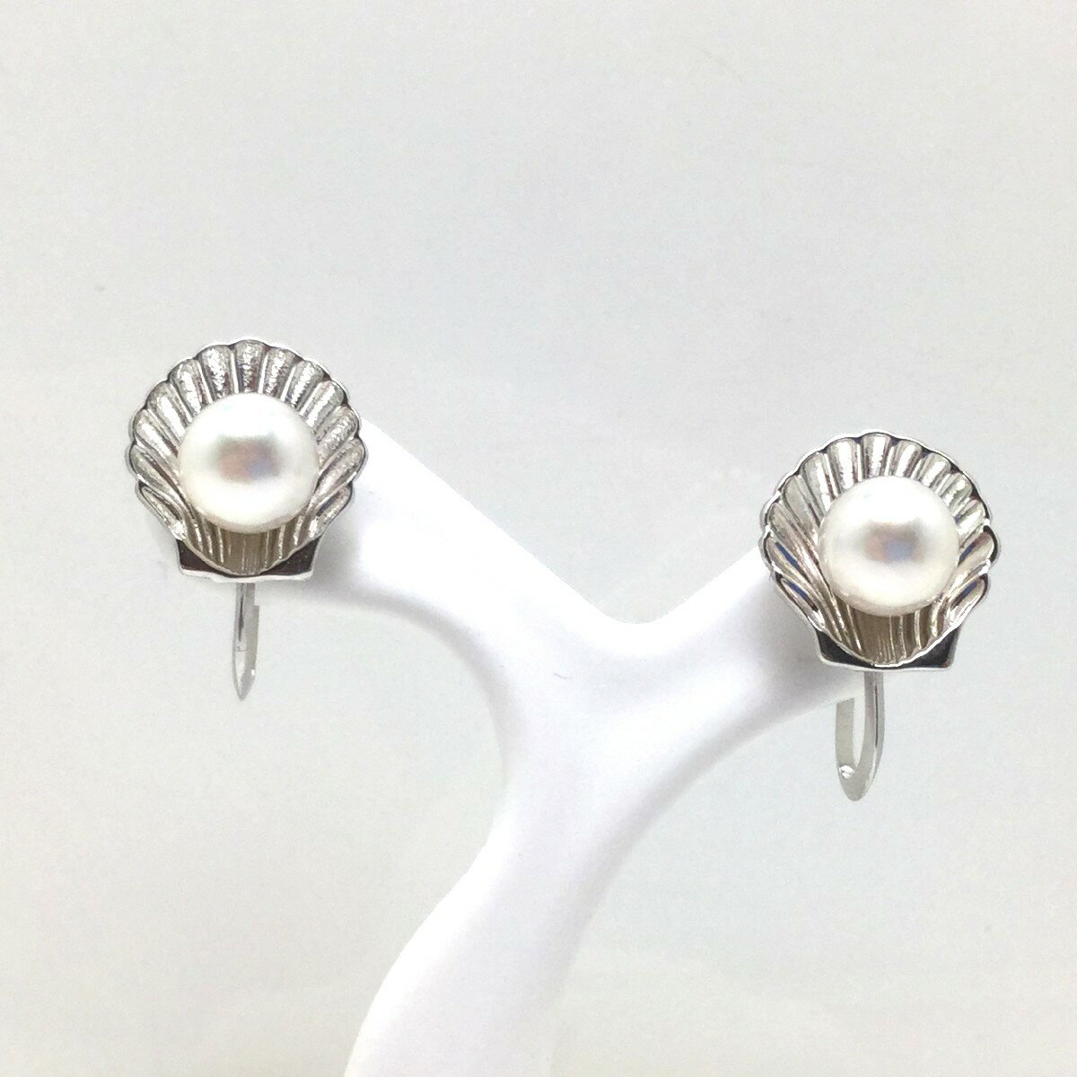 Pearl - 真珠 イヤリング パール アコヤ真珠 6.5mm ホワイトピンク シルバー 79864 イソワパール
