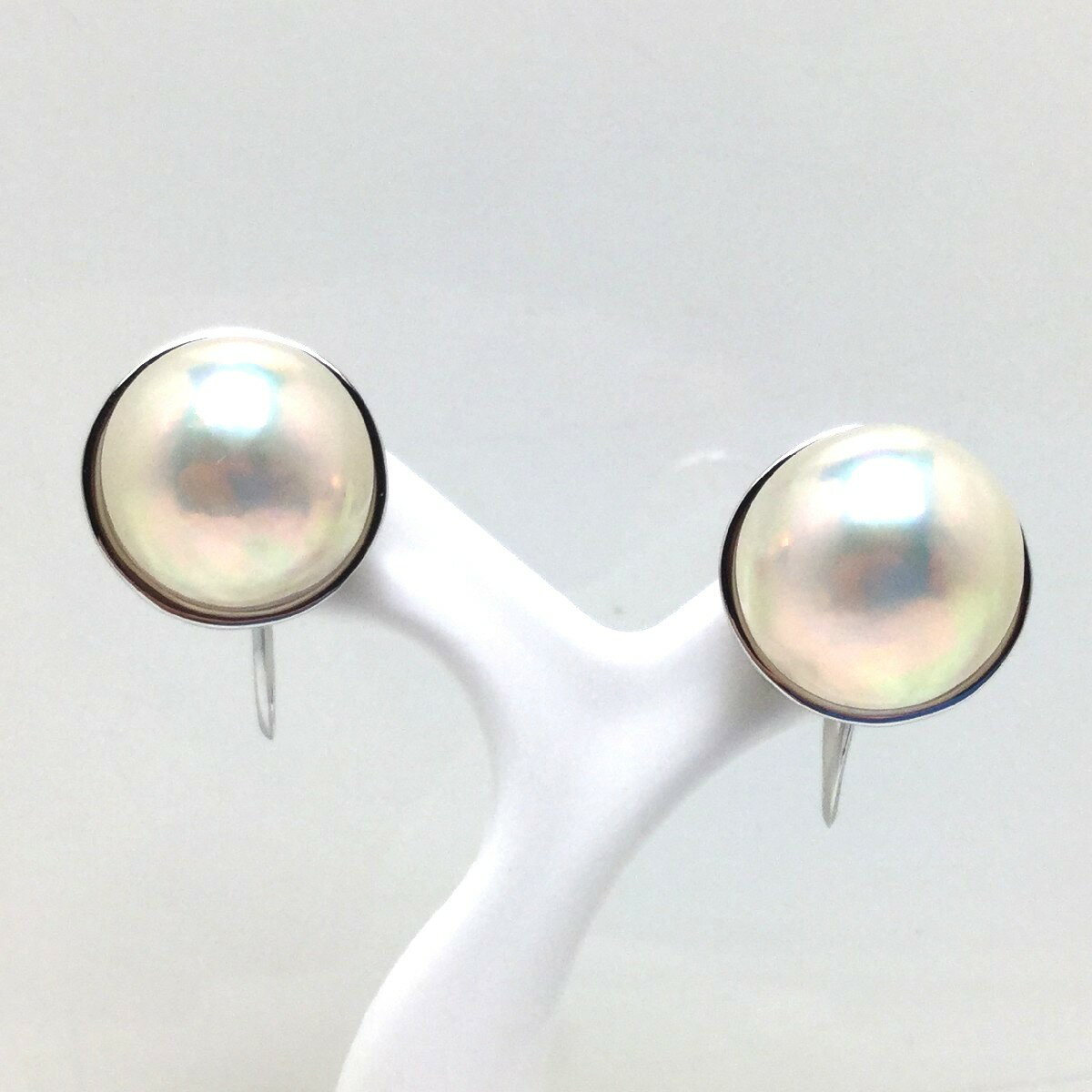 White Gold - 真珠 イヤリング パール マベ真珠 12.0mm ホワイト K14 ホワイトゴールド 80012 イソワパール