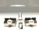 真珠 ネクタイピン パール アコヤ真珠 カフス セット 8.8mm ホワイトピンク シルバー 69459 イソワパール
