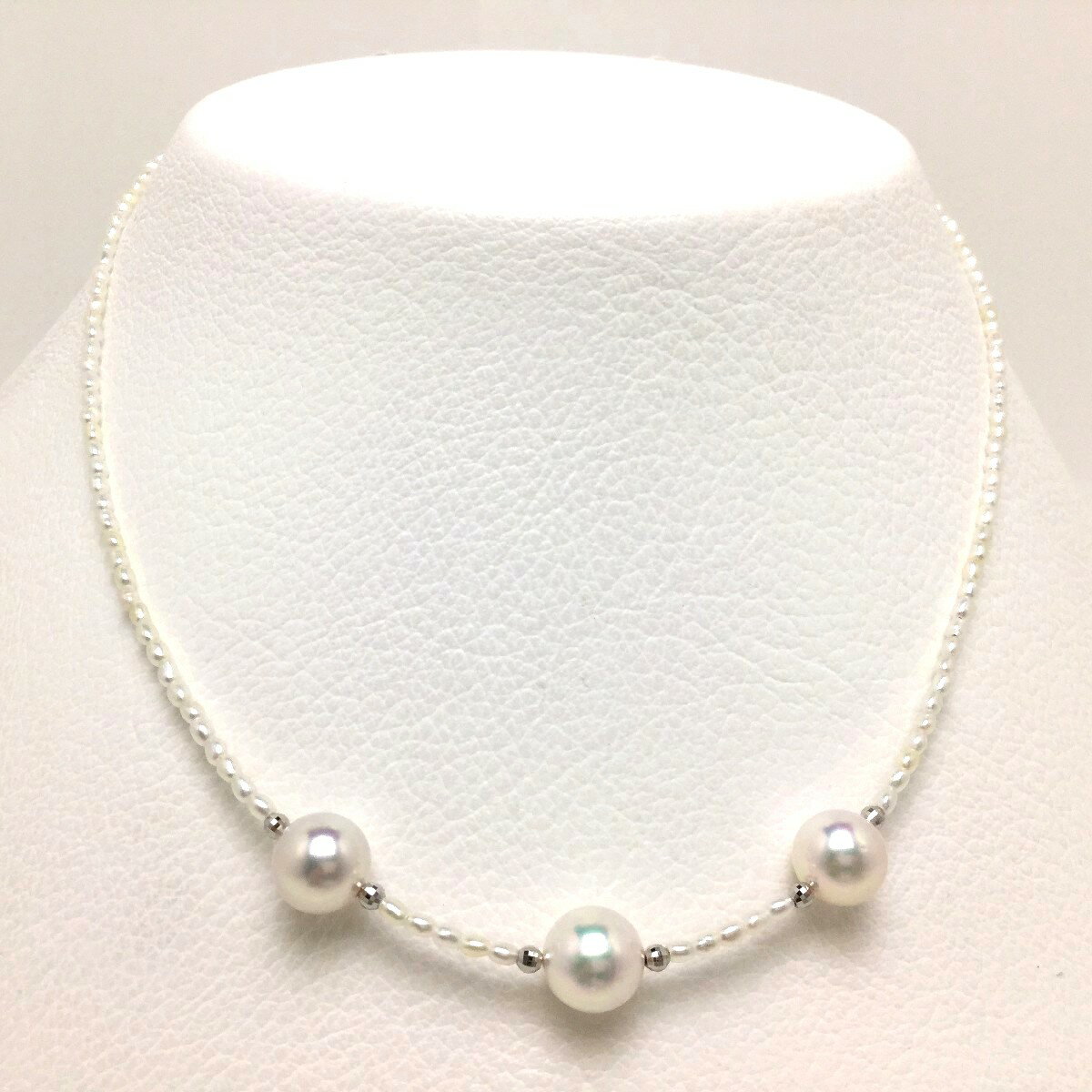 【10%OFF】【通常：110,000円 → SALE：99,000円】真珠 ネックレス パール アコヤ真珠天然ケシ アコヤ真..