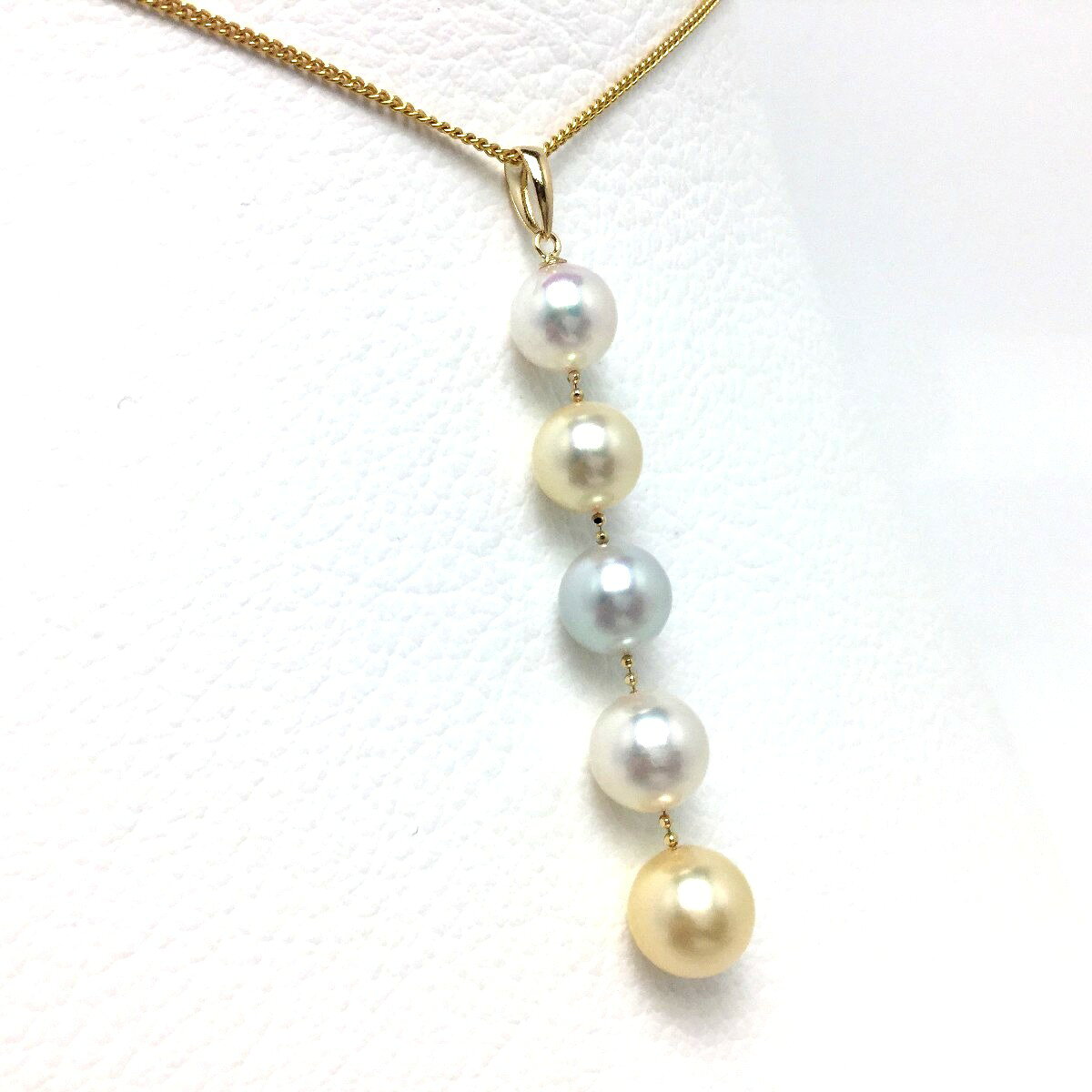 伊勢志摩の真珠専門店 IsowaPearlの真珠 ペンダントトップ パール アコヤ真珠 5.3-7.8mm マルチカラー K18 イエローゴールド 67807 イソワパール｜アングル2