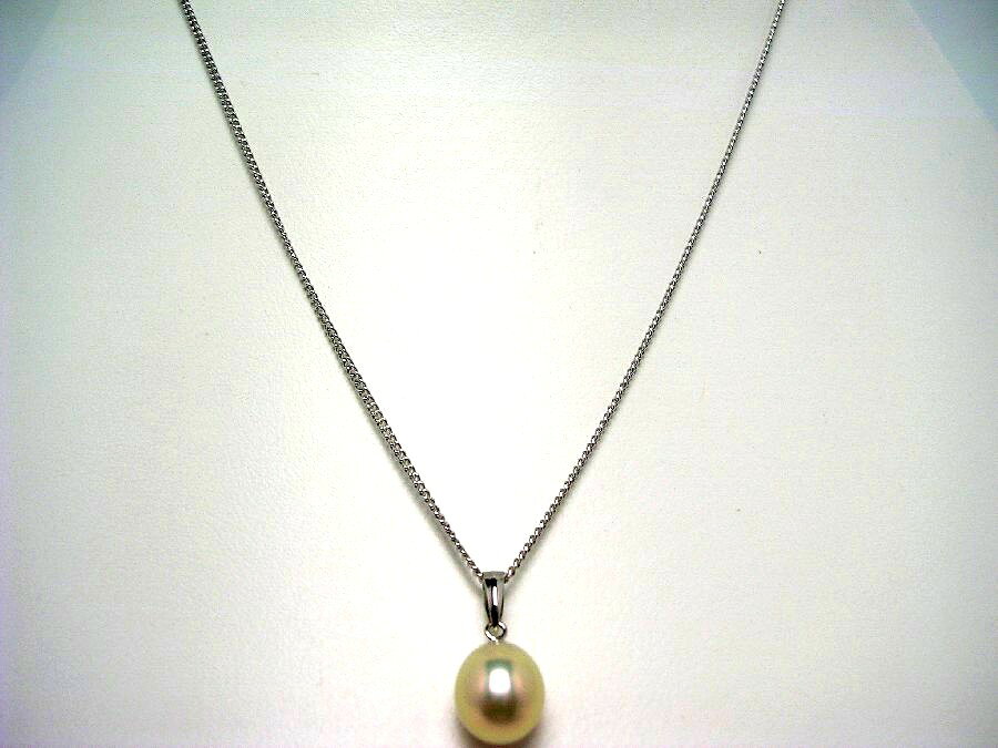 真珠 ペンダントトップ パール 淡水真珠 7.5-8mm メタリックホワイトオレンジ K14 ...