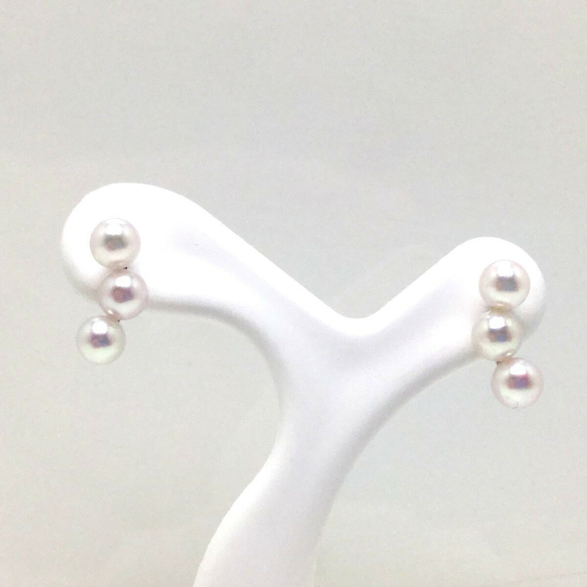 真珠 ピアス パール アコヤ真珠 スタッド 約4.0mm ホワイトピンク Pt900 79305 イソワパール(4)