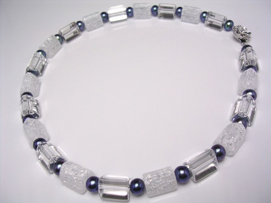 【楽天市場】真珠 ネックレス パール 淡水真珠 6.5-7.5mm ブルー シルバー クラスップ 水晶(クォーツ) 20877 イソワパール