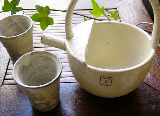 黄粉引酒器セット