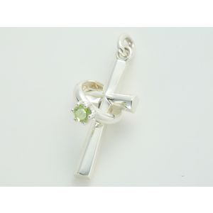SALE◆8月生まれ/ペリドット◆クロスと誕生石ベビーリングのコンビネックレス（本体価格8,000円）在庫処分