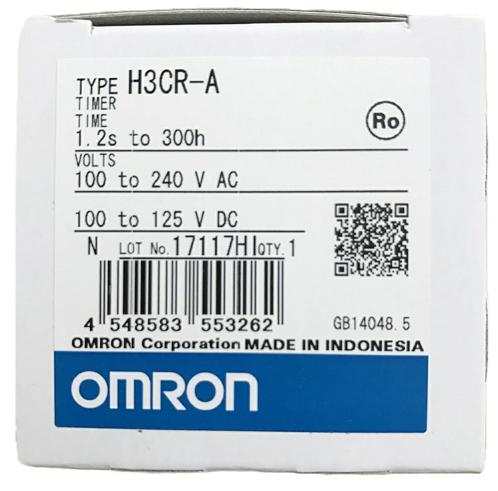 48×48mm 8動作マルチ 11Pソケット接続 リレー2c出力 H3CR-AAC100-240/DC100-125