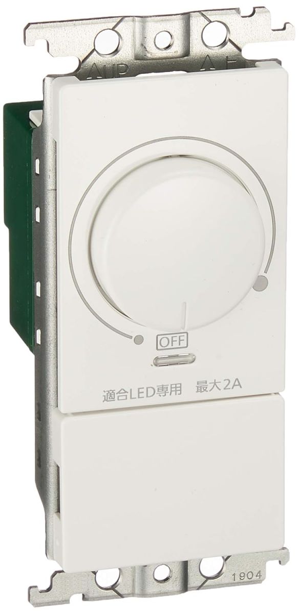 ワイドLED埋め込み逆位相調光スイッチB WT57572W