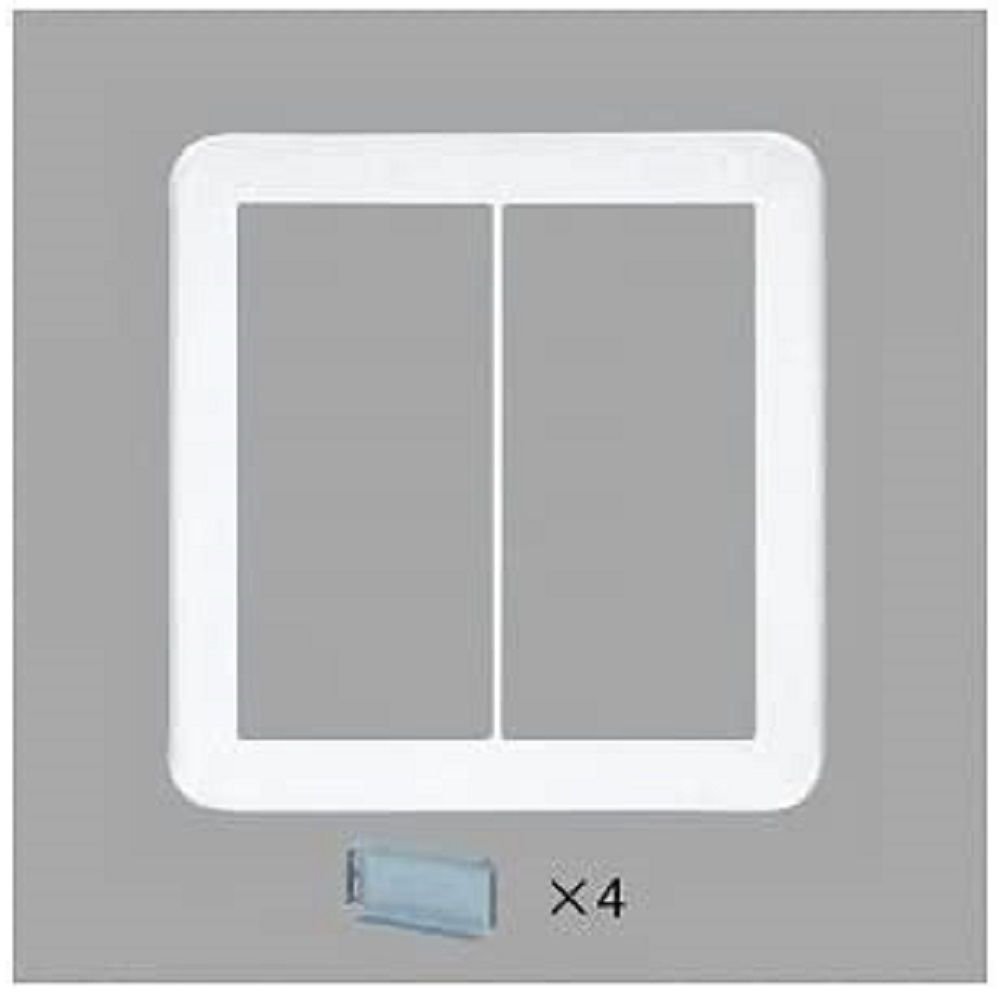 ラウンド用簡易耐火用スイッチプレート シングル+シングルスイッチ用 ホワイト 10個入 WTC7322W-10