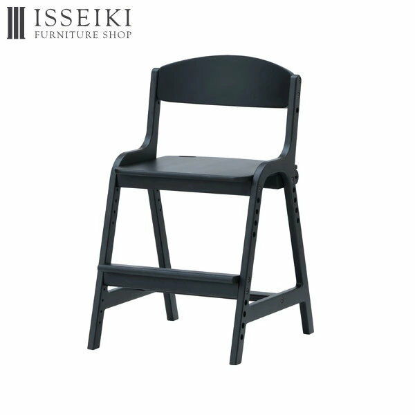 【ポイント5倍！2/20(火)】【レビュー300件以上！評価4以上！】学習椅子 学習いす 学習イス 学習チェア 勉強椅子 キッズチェア ダイニングチェア 椅子 イス 木製 子供 高さ調節 足置き 勉強 学習 北欧 黒 リビング学習 ISSEIKI KIDS AIRYのサムネイル