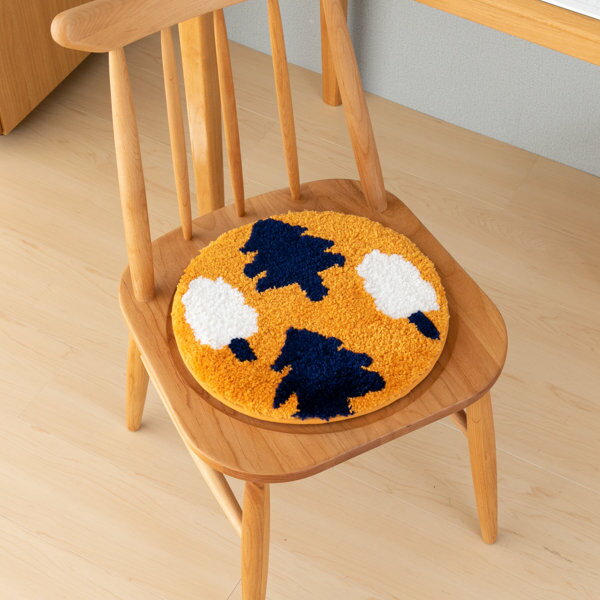 【ポイント5倍！5/16 1:59まで】ISSEIKI GOODS IDC-1 MOCOPA ROUND SEAT CUSHION 33cm TREE NV+OR