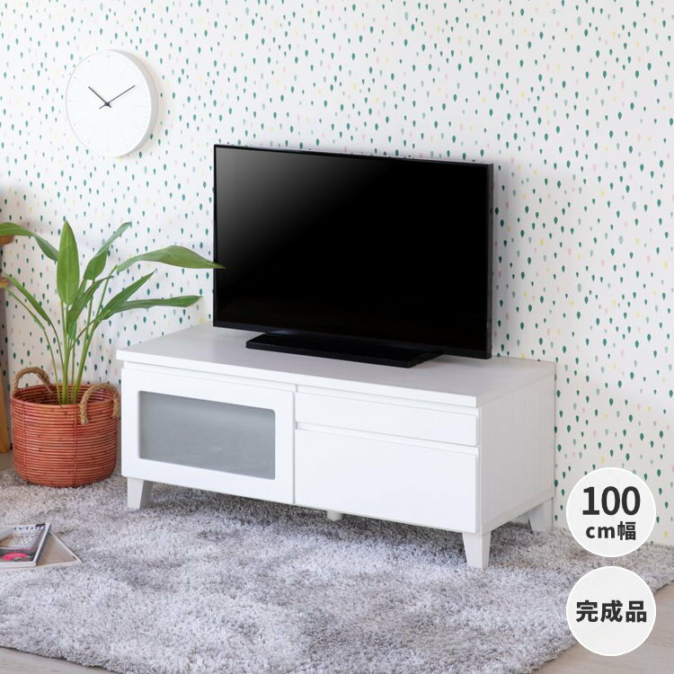 楽天ISSEIKI FURNITURE SHOP【10％OFF・2,000円引き 6/4 20:00～】テレビ台 テレビボード 幅100 ローボード テレビラック 収納 TVボード AVボード TVラック 木製 TV 50インチ テレビ収納 リビング収納 ロータイプ コーナー 北欧 白 木目 シート ベージュ ISSEIKI BLOCK