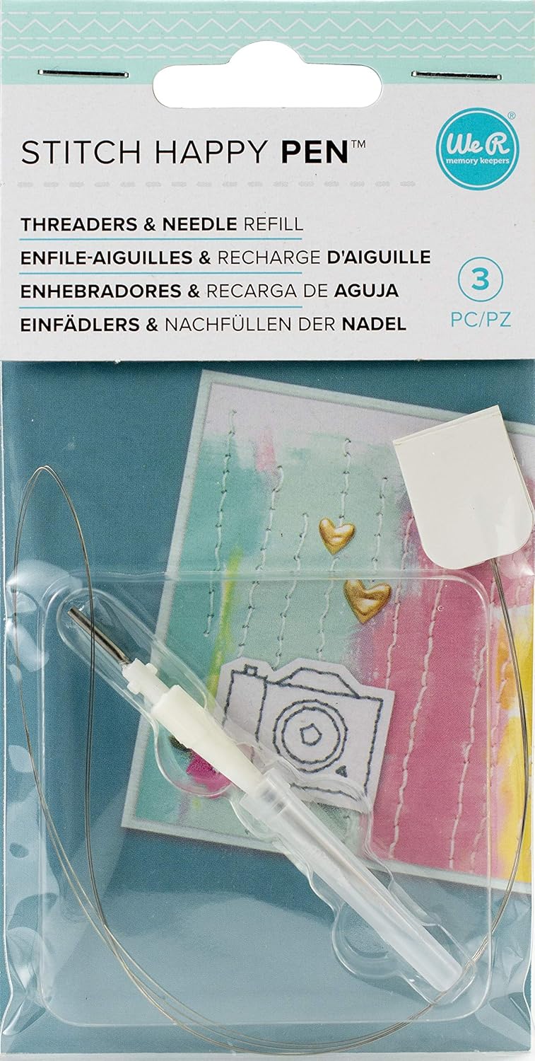 We R Memory Keepers Accessory - WR - Stitch Happy - Threaders and Needle Refill (3 Piece) 660486