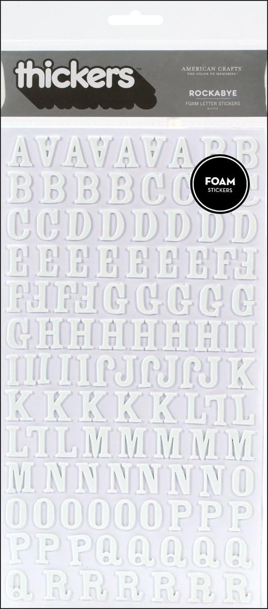 Foam Thickers - AC - Thickers - Rockabye - Alpha - Foam - White (240 Piece) 42954