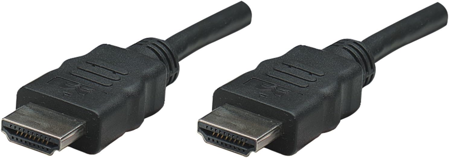 Manhattan 高速 HDMI ケーブル HDMI (オス) - HDMI (オス) シールド加工 Black(ブラック） 5 m (16.5 ft.) 306133