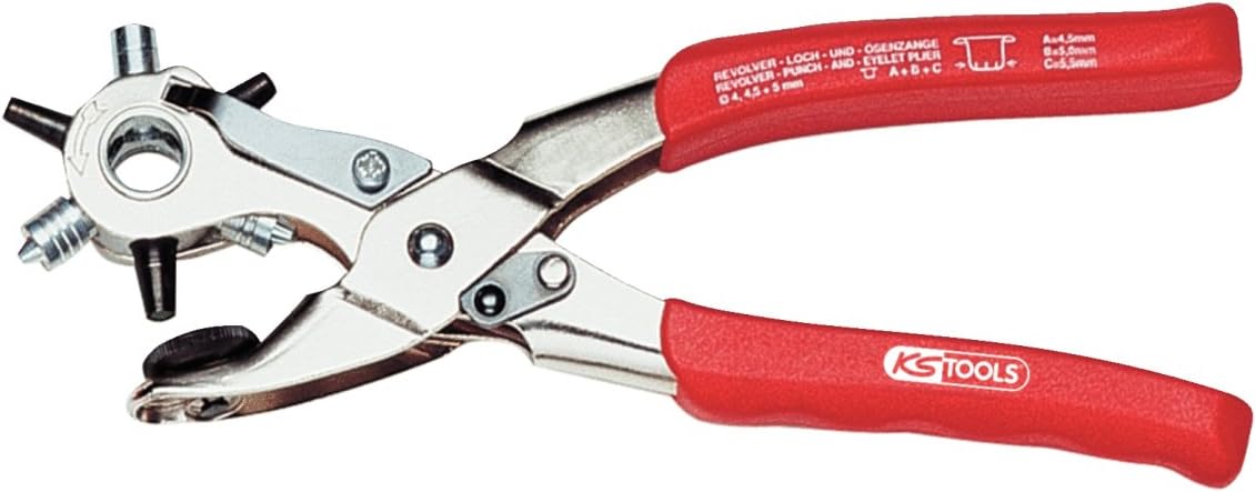 Revolving punch and eyelet pliers 220mm