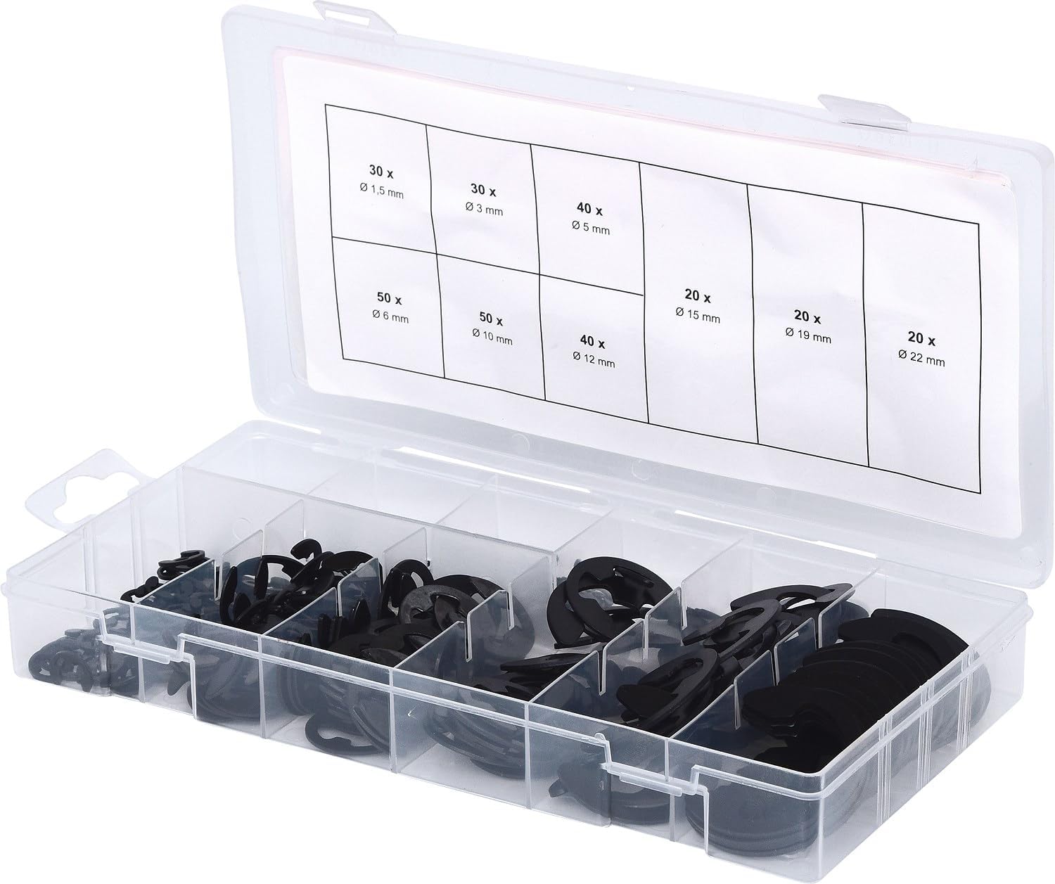 【スーパーSALE 】E-Ring circlips assortment ?15-22mm 300 pcs