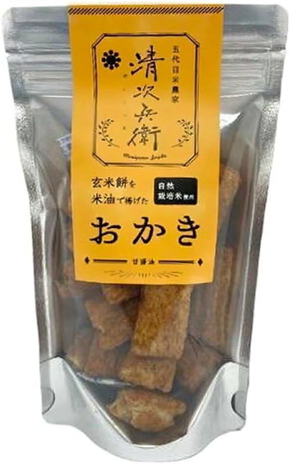【清次兵衛】玄米餅を米油で揚げたおかき 甘?油 70g