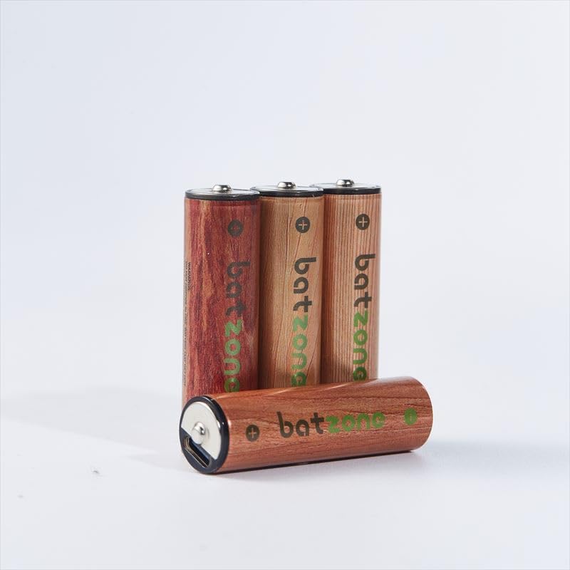 batzone リチウムイオン充電池 単3(4本入り) タイプCケーブル付