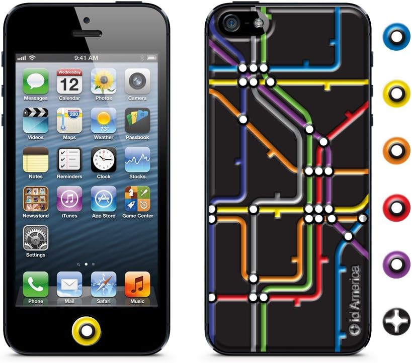 【スーパーSALE 】■id America Cushi Gift iPhone5対応 【背面保護3Dスキンシール 液晶保護フィルム付き】 Subway CSIA507-SUBWAY-A
