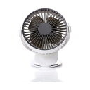 【送料無料】CLIENA USB扇風機 JUF-A13-WH 卓上 & クリップ型 バッテーリー内蔵約6時間使用可能