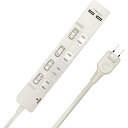 【送料無料】CLIENA USB充電器 電源タップ 雷ガード 個別スイッチ ほこりシャッター付 4個口 USBポート2個口 2m スイングプラグ PSE認証モデル JT-TR2M4U2-WH