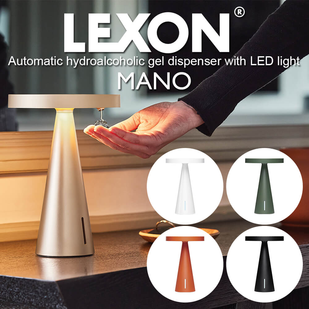 手をかざすだけで適量がでてくるハンドディスペンサー LEXON MANO LH79