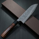 【楽天1位】包丁 三徳 170mm 越前打刃物 V金10号 ステンレス ダマスカス 槌目 本鍛造 紫檀柄 義実作 カトウ打刃物製作所 日本製 万能包丁 さんとく...