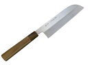 包丁 鎌形薄刃 210mm 水本焼 安来本焼白二鋼 堺孝行 朴 水牛柄 白紙2号 日本製 和包丁