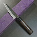 包丁 ペティナイフ 120mm 本久一 青紙鋼 黒打 4寸 栗木柄 本久一刃物 日本製 島原手打刃物 よく 切れる ほうちょう 果物ナイフ 調理器具 プレゼント...
