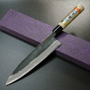 【楽天1位】包丁 牛刀 210mm 本久一 白紙鋼 黒打 7寸 朴木柄 本久一刃物 日本製 よく 切れる ぎゅうとう ほうちょう 肉切り包丁 万能包丁 送料無料...