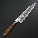 【楽天1位】包丁 牛刀 210mm 佐治武士 粉末ハイスステンレス スーパーゴールド2 花梨瘤柄 佐治打刃物 越前打刃物 日本製 すごく よく 切れる ほうちょ...