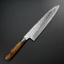 【楽天1位】包丁 牛刀 240mm 佐治武士 粉末ハイスステンレス スーパーゴールド2 花梨瘤柄 佐治打刃物 越前打刃物 日本製 すごく よく 切れる ほうちょ...
