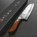 【楽天1位】包丁 三徳包丁 180mm 佐治打刃物 槌目 SRS13 粉末ハイス鋼 アイアンウッド柄 佐治武士 日本製 越前打刃物 すごく よく 切れる ほうち...