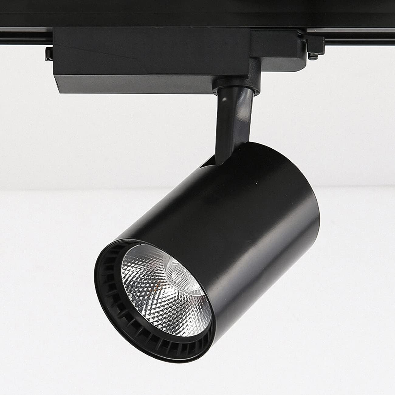 ダクトレール用 スポットライト (20W) 150W形相当 2050LM LED 大光量 電球色 3000K ブラック 角度調節 器具一体型