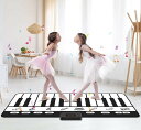 ピアノマット 24鍵盤 10デモ曲 8種類楽器音 録音機能 録音再生機能 ワンキーワンノート機能 ミュージックマット 音楽マット 滑り止め 折り畳み式 高音質 ...