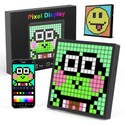 ピクセルディスプレイ【32×32】LEDサインボード USB給電 小型LED看板 RGB 軽量 APP制御 カラーサイン スクロールメッセージボード Bluetooth アプリコントロール フレキシブル アプリ付き 16 * 16ピクセル 家庭用 店舗用 広告用 ゲームルーム バー ピクセルディスプレイ【32×32】LEDサインボード USB給電 小型LED看板 RGB 軽量 APP制御 カラーサイン スクロールメッセージボード Bluetooth アプリコントロール フレキシブル アプリ付き 16 * 16ピクセル 家庭用 店舗用 広告用 ゲームルーム バー