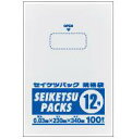 【マラソン本日当店P5倍】 送料無料 K-12 PS-12 PE 規格袋 12号 透明 0.030mm厚 230x340 100枚x40冊 4000枚 ポリ袋 ...