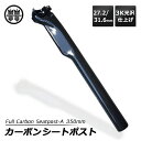 シートポスト フルカーボン 超軽量 振動吸収性 27.2mm、31.6mm 2サイズ×2デザイン 目盛り付き 【一勝堂】