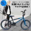 送料無料 BMX 街乗り フリースタイル 20インチ ジャイロセット装備 自転車 かっこいい キャリパーブレーキ 4本ペグ付き 小学生 8歳 9歳 10歳 11歳 プレゼント MODE100