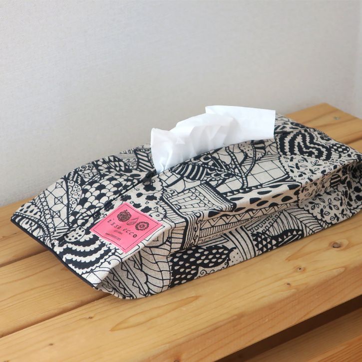 ティッシュボックスカバー 猫ゼン 日本製 北欧 おしゃれ デザイン インテリア 縦型 ジッパー ポーチ ギフト [3]