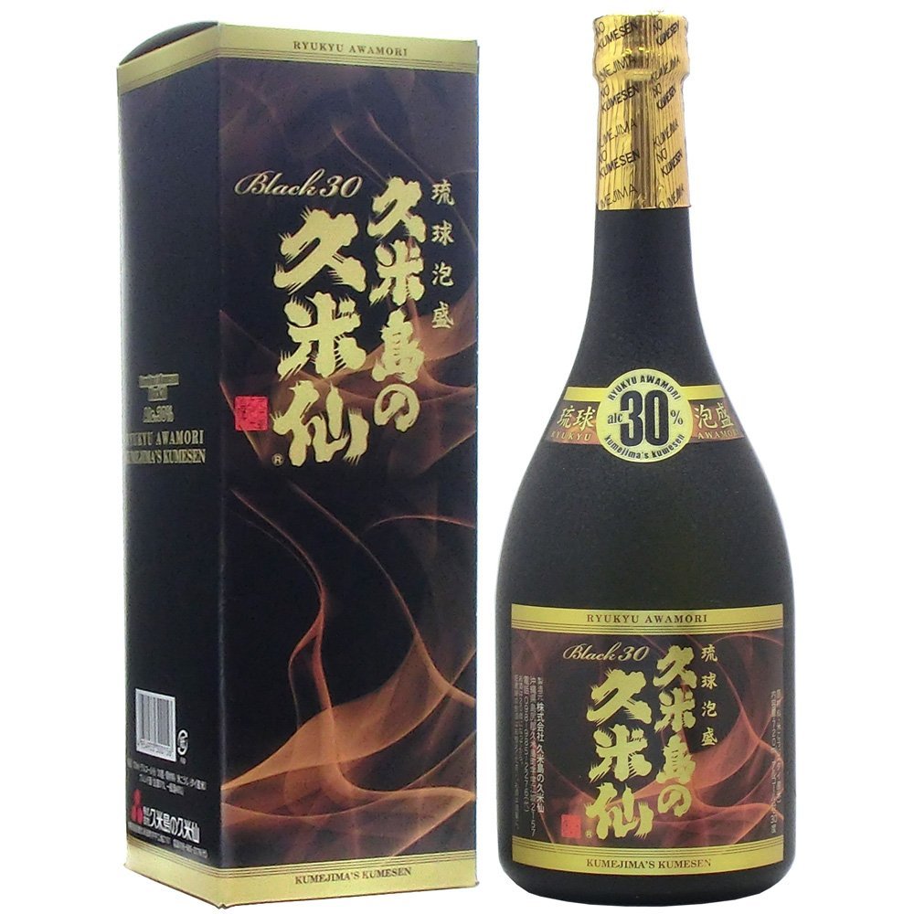 泡盛 久米島の久米仙 ブラック古酒 30度 720ml 1本 ギフト 父親 誕生日 プレゼント