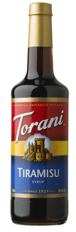 商品名 トラーニ torani フレーバーシロップ ティラミス 750ml 1本 flavored syrop 東洋ベバレッジ メーカー 東洋ベバレッジ 容量/入数 750ml / 1本 原材料 キビ砂糖・水・香料・保存料（安息香酸ナトリウ...