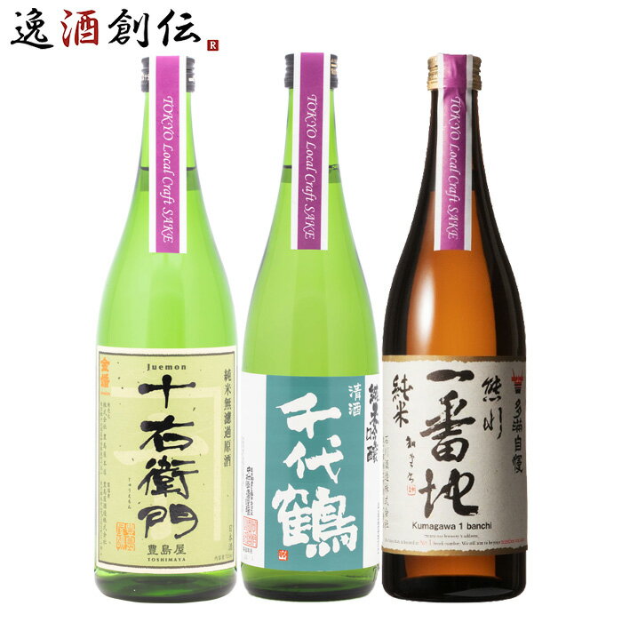 【5/16 01:59まで！エントリーでポイント7倍！お買い物マラソン期間中限定】TOKYO Local Craft Sake 金婚 千代鶴 多満自慢 3本 飲み比べセット 日本酒 720ml お酒