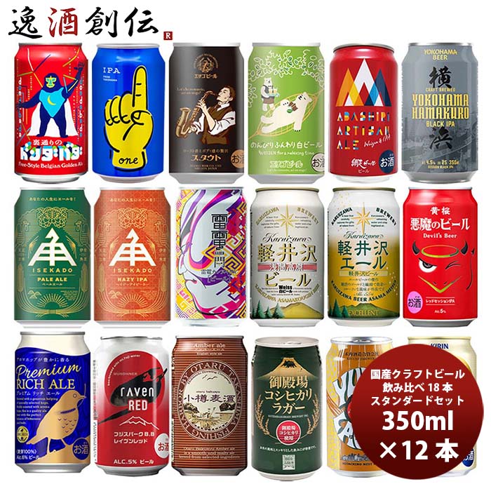 【5/16 01:59まで！エントリーでポイント7倍！お買い物マラソン期間中限定】国産クラフトビール バランス良し！ スタンダード 18種 18..